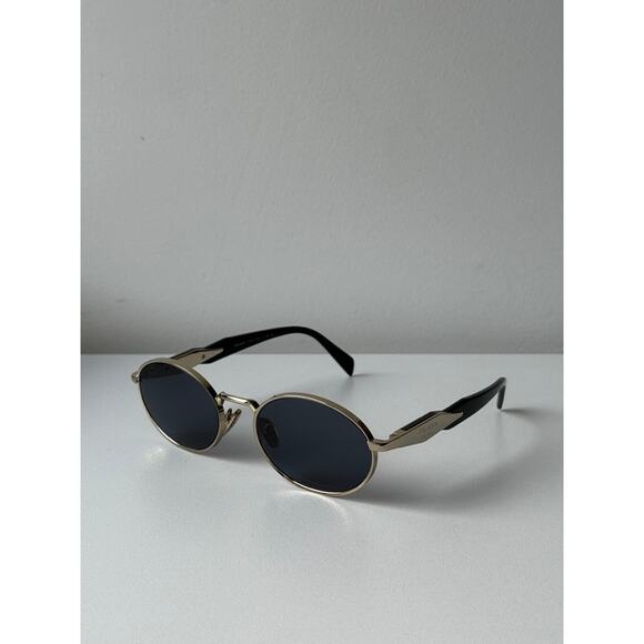 NEW Prada PR65ZS Oval Sunglasses in Gold Grey Lens main image 4